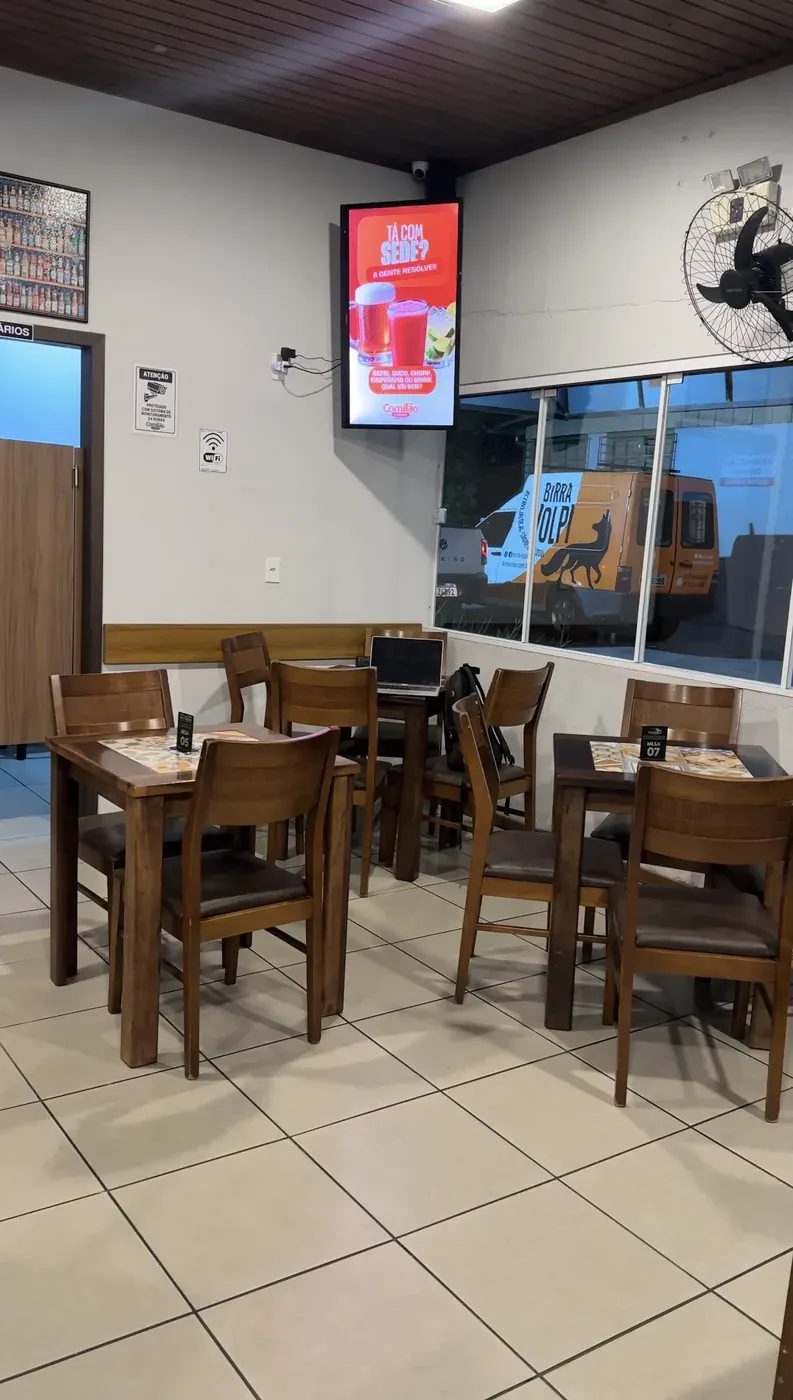 Tela da KIMO em operação na Comilão Lanches, em São Bento do Sul